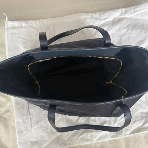 Prada Navy Re-Nylon Embroidered Logo Tote Bag - Picture 5 of 7